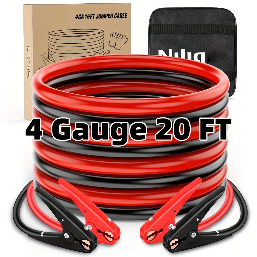 Heavy Duty Jumper Cables 600A CCA – Thickened Booster Cables with Carrying Bag for Pickup Truck, RV, Van & SUV, Jump Start Battery Kit for Large Engine Vehicles