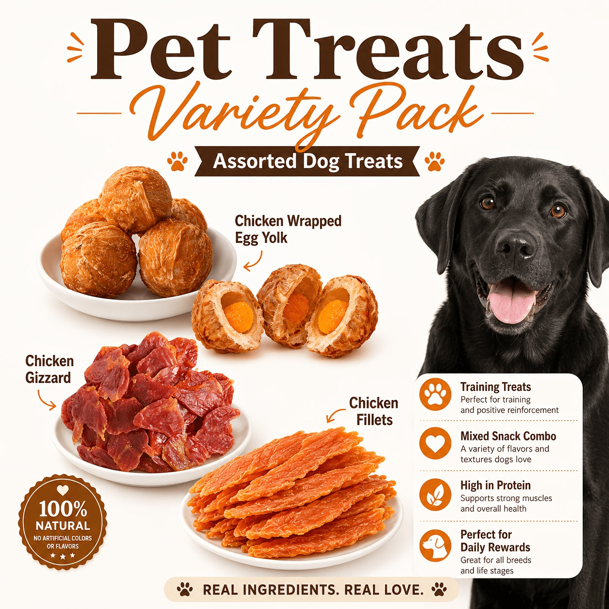 Duck Jerky Chicken Freeze-Dried Dog Treats Sharing Pack Soft Chewy Healthy Digestible Training Reward Snacks for Small Medium Large Dogs Beef Sausage