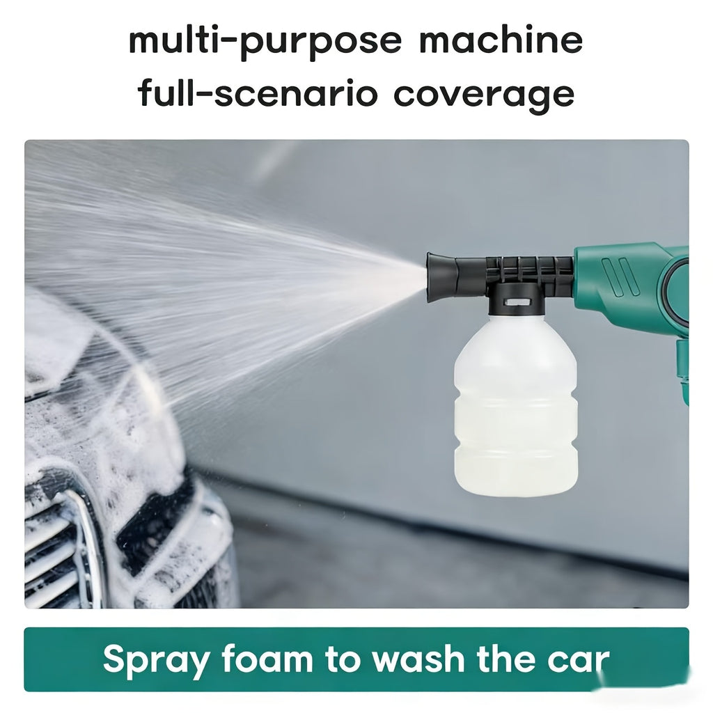 21V Cordless Handheld Pressure Washer, Dual Lithium Batteries, Self-Priming No Tap Water Required, Complete Car Washing Kit with Carry Case, Foam Bottle, Hose, Nozzles for Auto Garden Patio Cleaning