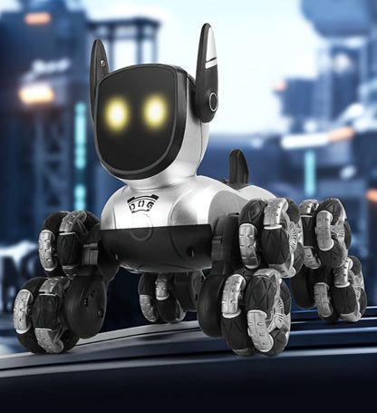 Robot Dog Toy for Kids – RC Smart Interactive Electronic Pet with Remote Control, Music & Action Show, Stunt Moves, Rechargeable STEM Gift for Boys & Girls Ages 3 4 5 6 8, Birthday Christmas Halloween