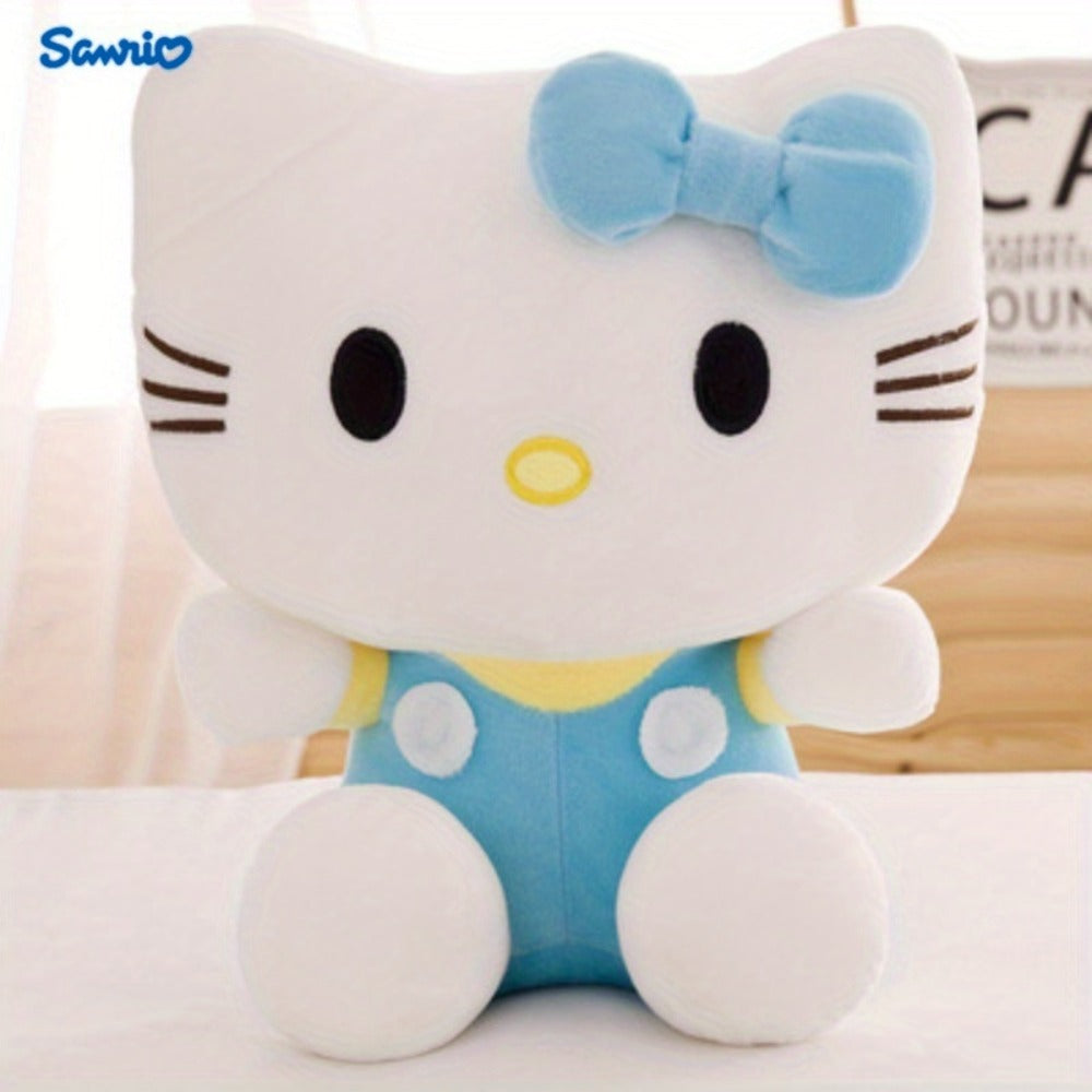 Cat Plush Doll Kawaii Kitty Pink & Blue – Sanrio Inspired Soft Stuffed Animal for Room Decoration, Party Favor, Birthday Festival Christmas Holiday Gift for Girls Kids Teens Anime Fans