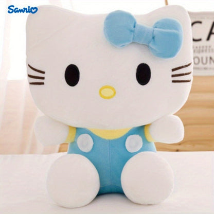 Cat Plush Doll Kawaii Kitty Pink & Blue – Sanrio Inspired Soft Stuffed Animal for Room Decoration, Party Favor, Birthday Festival Christmas Holiday Gift for Girls Kids Teens Anime Fans