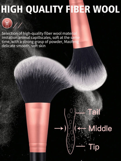 Super Soft Makeup Brush Set 23/44/47PCS with Stylish Bag - Concealer Contour Sponge Eyeshadow Blending Highlight Powder Brushes Wet Dry Use - Full-Size Beauty Kit for All Skin Types Gift for Women