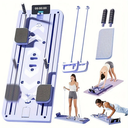 Ab Workout Board 8-in-1 Multifunctional Pilates Board Set – Core Exerciser for Waist & Abdomen Strength Training, Home Gym Fitness Equipment for Men & Women
