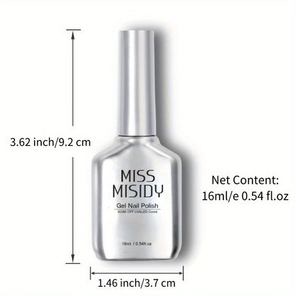 Pink Gel Nail Polish Baby Pink Soak-Off UV LED — MISS MISIDY 16ml Long-Lasting Chip-Resistant Gel Polish for Home & Salon Nail Art, Smooth Self-Leveling Formula, Easy Soak-Off Removal, Everyday & Special Occasions