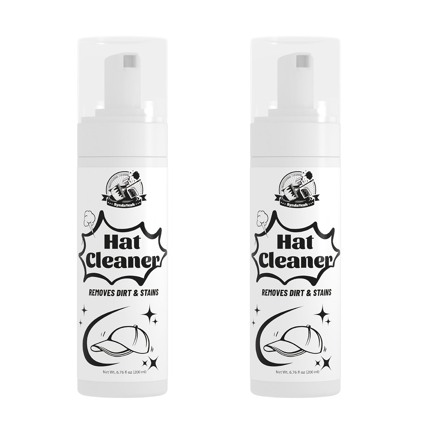 Hat Cleaner Foam Spray – Professional Stain Remover for Wool, Felt & Fur Hats, Removes Dirt, Sweat & Fingerprints, 6.76 Fl Oz (200ml), All-Season Hat Care, Great Gift for Hat Lovers (1/2/3/5 Pack)