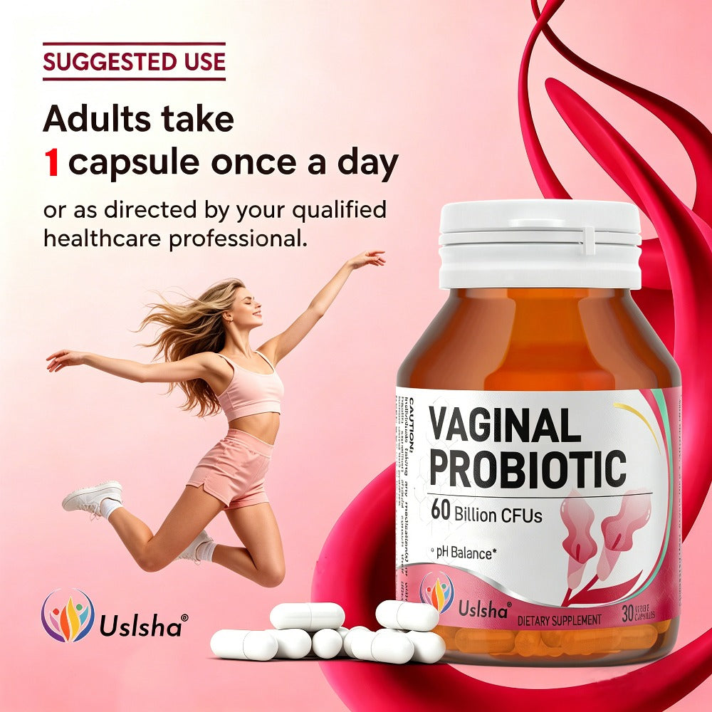 Probiotics for Women 60 Billion CFU 30 Capsules for pH Balance, Yeast Balance, Vaginal Flora & Feminine Health with Cranberry Extract, Vegan-Friendly Daily Supplement