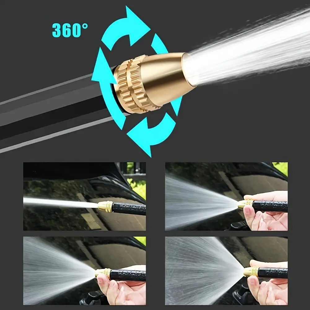 High-Pressure Adjustable Garden Hose Nozzle - Portable, Durable Plastic, Ideal for Car Wash & Pet Cleaning, Garden Watering, and Outdoor Use, Garden Watering Nozzle|Adjustable Spray Pattern|Durable Plastic Nozzle, Garden Hose Nozzle