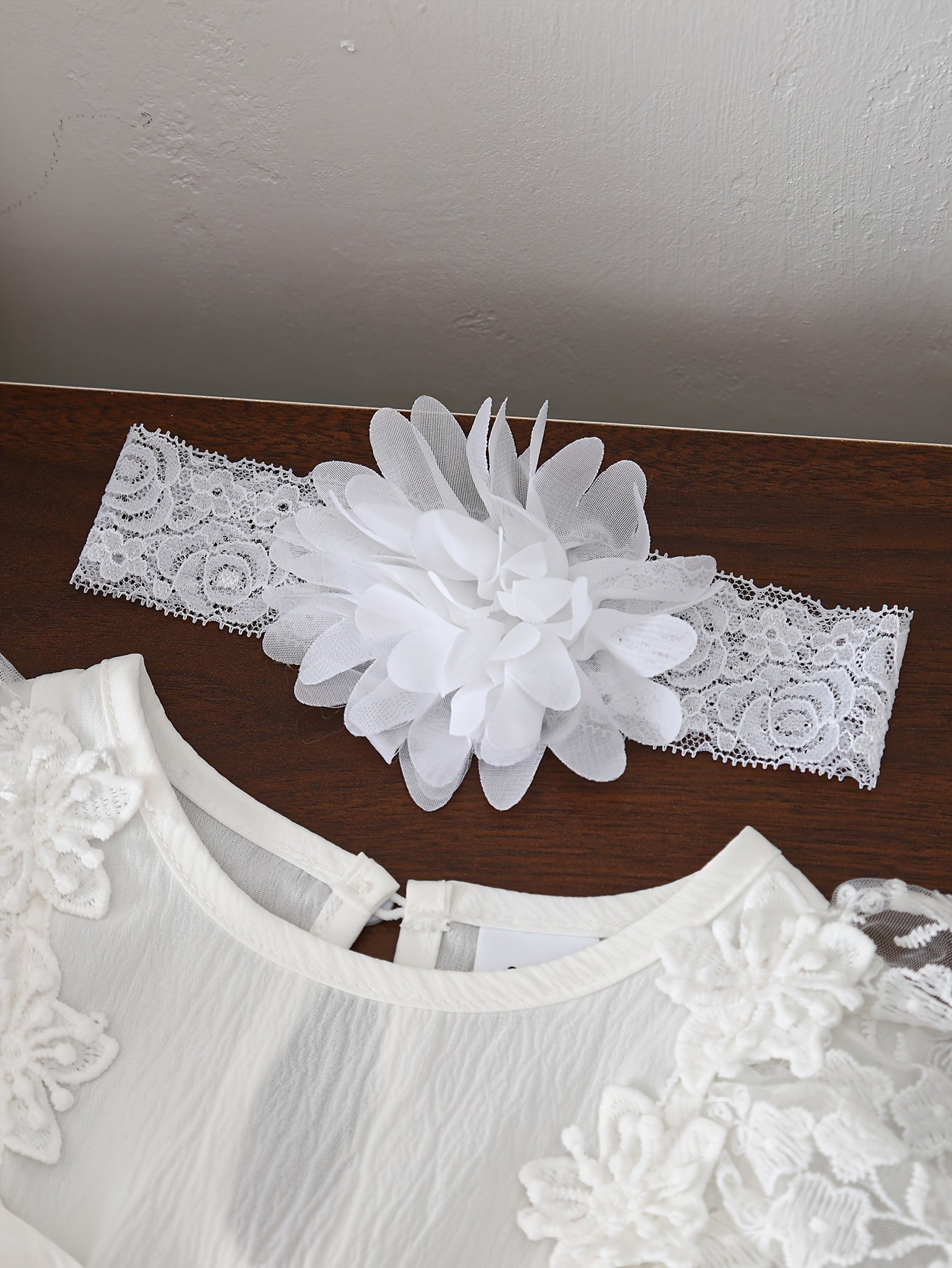 Baby Girls Outfit Set - Floral Lace Style 58821