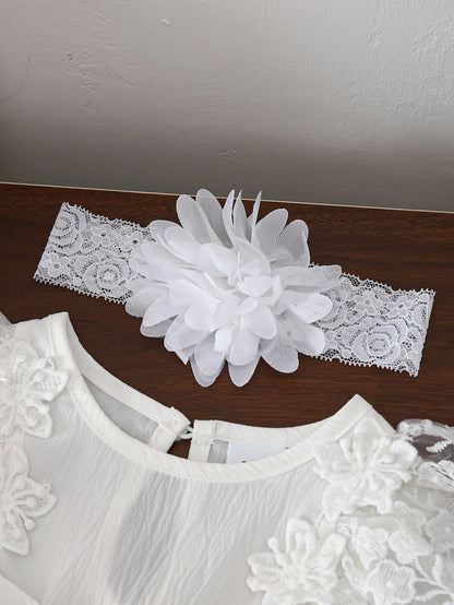 Baby Girls Outfit Set - Floral Lace Style 58821