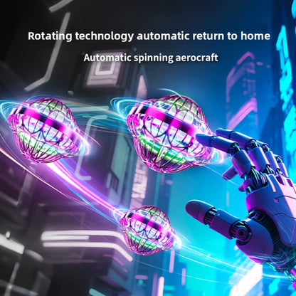 UFO Flying Ball Toy Smart Sensor Hovering Drone Hexagonal Spinning Saucer with Autonomous Flight for Kids Boys Girls Indoor Outdoor Party Christmas Birthday Gift Blue Purple Red