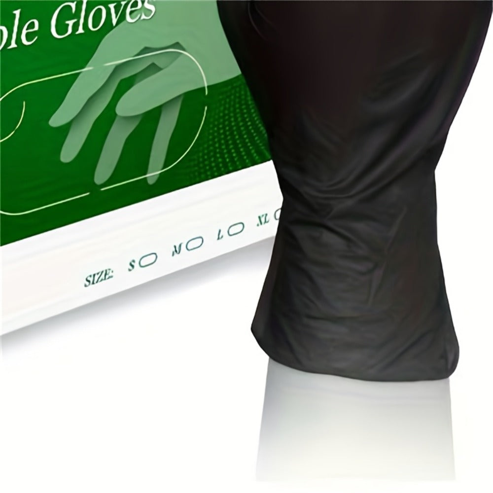 Disposable Nitrile Gloves Black – Powder Free, Latex Free Protective Gloves for Household Cleaning, Pet Bathing, Tattoo, Hair Coloring & Professional Use (S/M/L/XL)