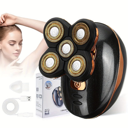 Painless Women's Electric Razor & Bikini Trimmer Cordless Rechargeable Hair Removal for Legs Armpits Face Bikini Line Wet Dry Portable Ladies Body Shaver Grooming Device White Black