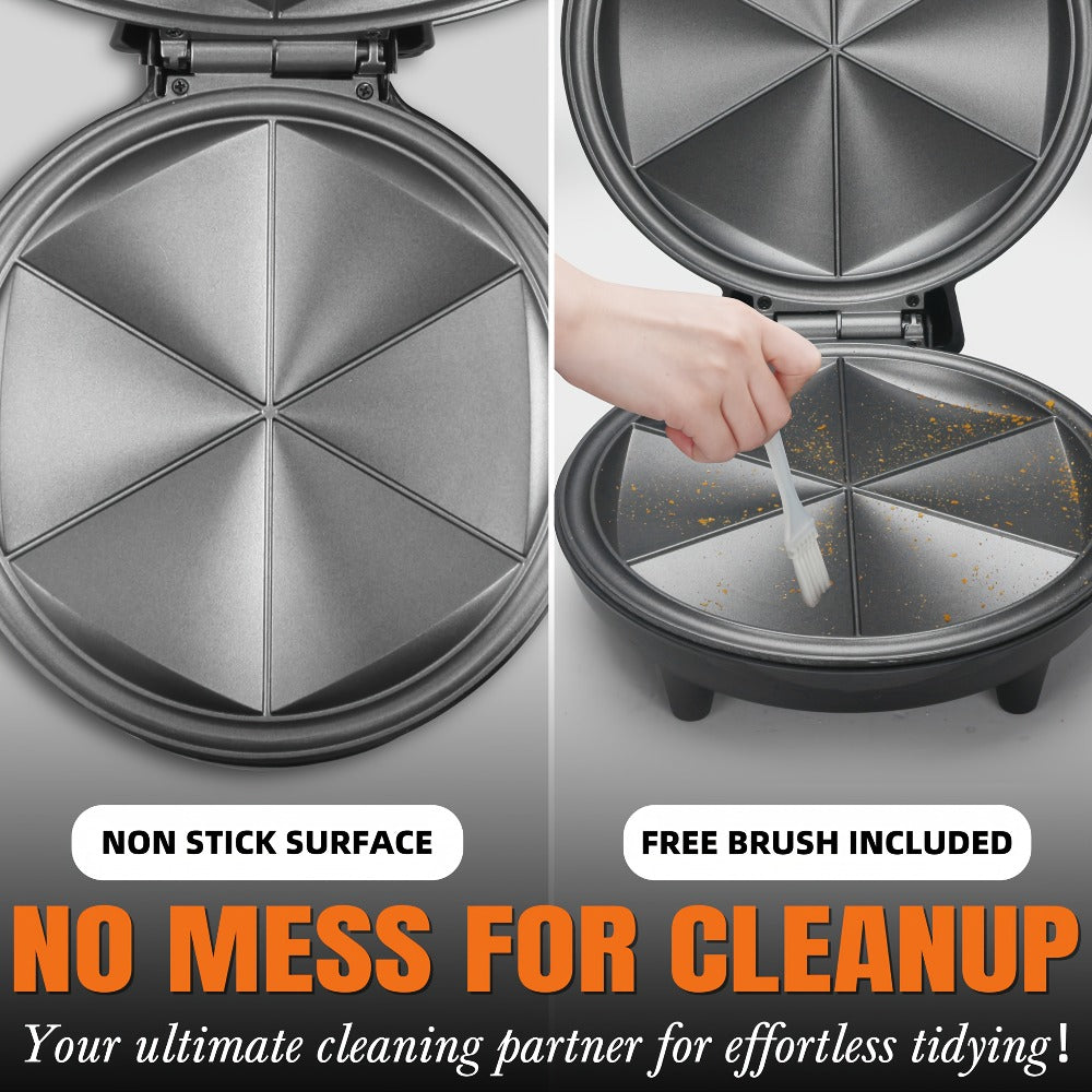 Electric Quesadilla Maker 9.5 Inch – Grilled Cheese Machine, Extra Stuffing Capacity, Easy 6-Wedge Slice, Non-Slip Feet | Also Available as 12 Inch Pizza Maker