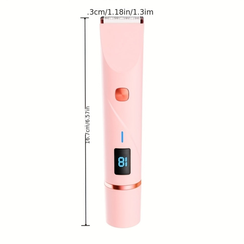 Electric Bikini Trimmer for Women 2-in-1 Dual Head with Digital Display — Wet & Dry Painless Hair Removal for Bikini Line, Legs & Underarms, Rechargeable Cordless Shaver