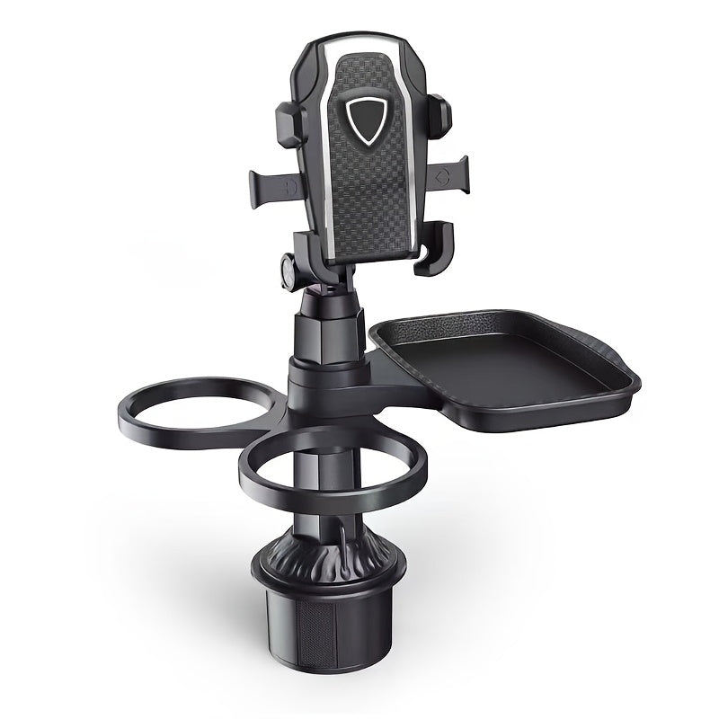 [3-In-1 Car Cup Holder] 3-In-1 Detachable Car Cup Holder - Spacious Expandable Food Table with Sturdy Base - Essential Accessory for Long Trips