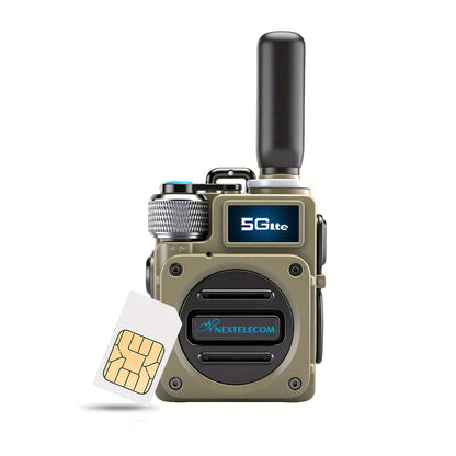 POC Walkie Talkies Long Range Two-Way Radio with SIM Card – No Monthly Fee, 5000-Mile Nationwide Coverage, Shock & Dust Proof for Truckers, Construction, Camping & Hunting