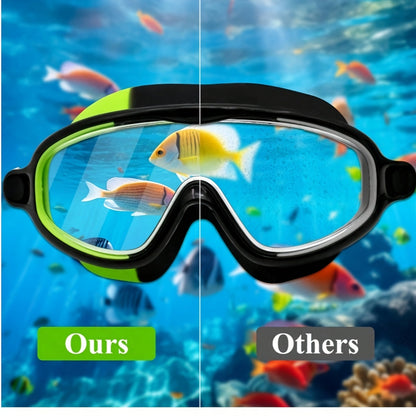 HD Swim Goggles Set 2-Pack – Anti-Fog, Leak-Proof Silicone, Includes Earplugs & Nose Clips | Adjustable Fit for Beginner & Training