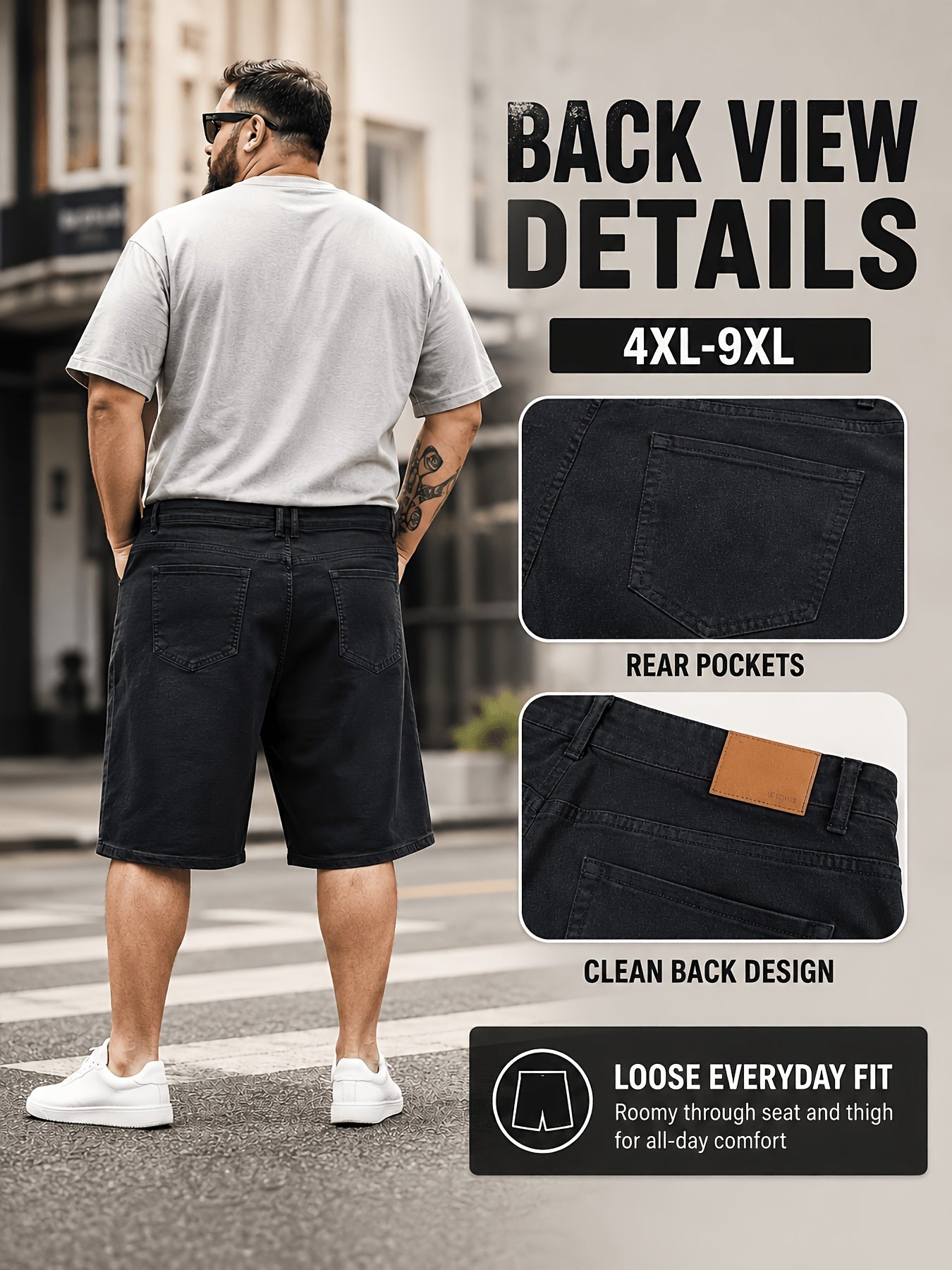 Men's Denim Shorts - Relaxed Fit With Pockets