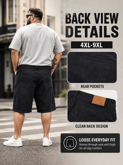 Men's Denim Shorts - Relaxed Fit With Pockets