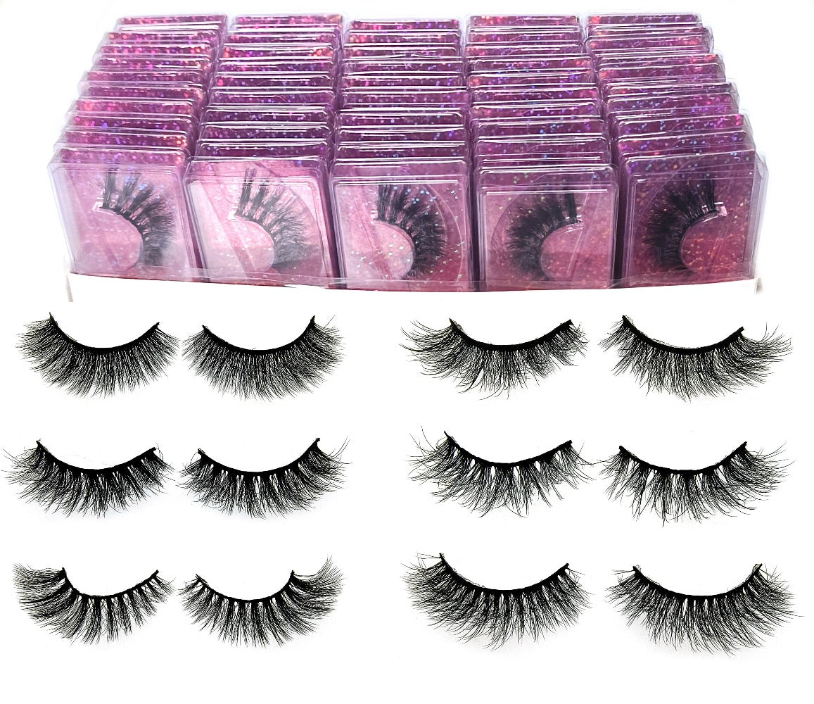 Russian DD Curl False Eyelashes 20 Pairs 5 Mix Styles – Cat Eye Extra Thick Fluffy Natural Reusable Lightweight Lash Multipack for Daily Wear, Parties & Special Occasions