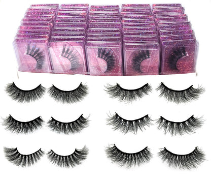 Russian DD Curl False Eyelashes 20 Pairs 5 Mix Styles – Cat Eye Extra Thick Fluffy Natural Reusable Lightweight Lash Multipack for Daily Wear, Parties & Special Occasions