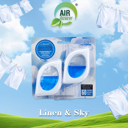 Air Freshener Odor Eliminator for Home Closet Bathroom Pets Small Space 0.25oz Up to 30 Days 6 Scents Eucalyptus Lavender Hawaiian Peach Black Ice Linens Sky 2 6 or 12 Pack