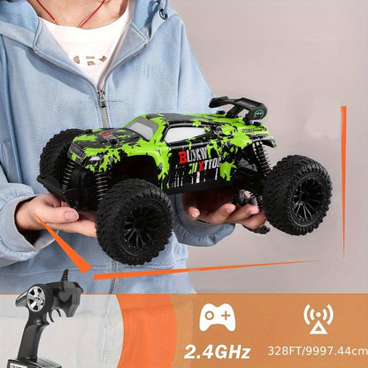RC Off-Road Truck for Kids 2.4GHz Dual Drive Twin Motor – All-Terrain Anti-Slip Tires Remote Control Car, Sturdy Durable Boys Gift Ages 3 4 5 6 7 Birthday Easter Christmas