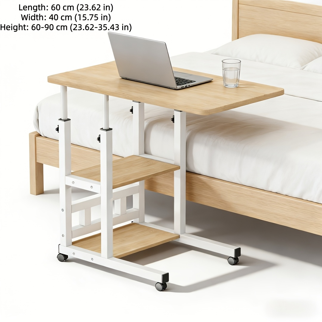 Bedside Table with Wheels Adjustable Height – Multi-Style Nursing Care Table for Elderly & Patients | Single & 3-Tier Rolling Overbed Dining Table, Home Medical Convalescent Furniture, 13 Styles