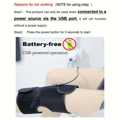 Knee Massager with Heat – 3-Level Heating Pad for Knee Pain Relief, Joint & Muscle Warmth, Anti-Slip Breathable Knee Brace for Men & Women
