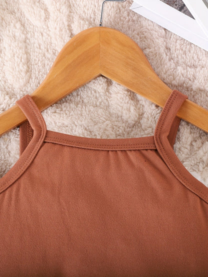 Baby Girl Casual Outfit Set - Sleeveless Winter