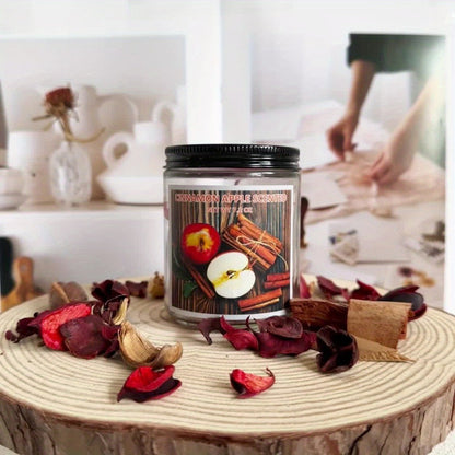 Scented Candle Soy Wax – Pumpkin & Apple Cinnamon Fall Autumn Jar Candle, 7.2oz 50+ Hour Burn, Cozy Home Fragrance Gift for Women & Men, Friends, Family & Coworkers, Christmas & Valentine's Day