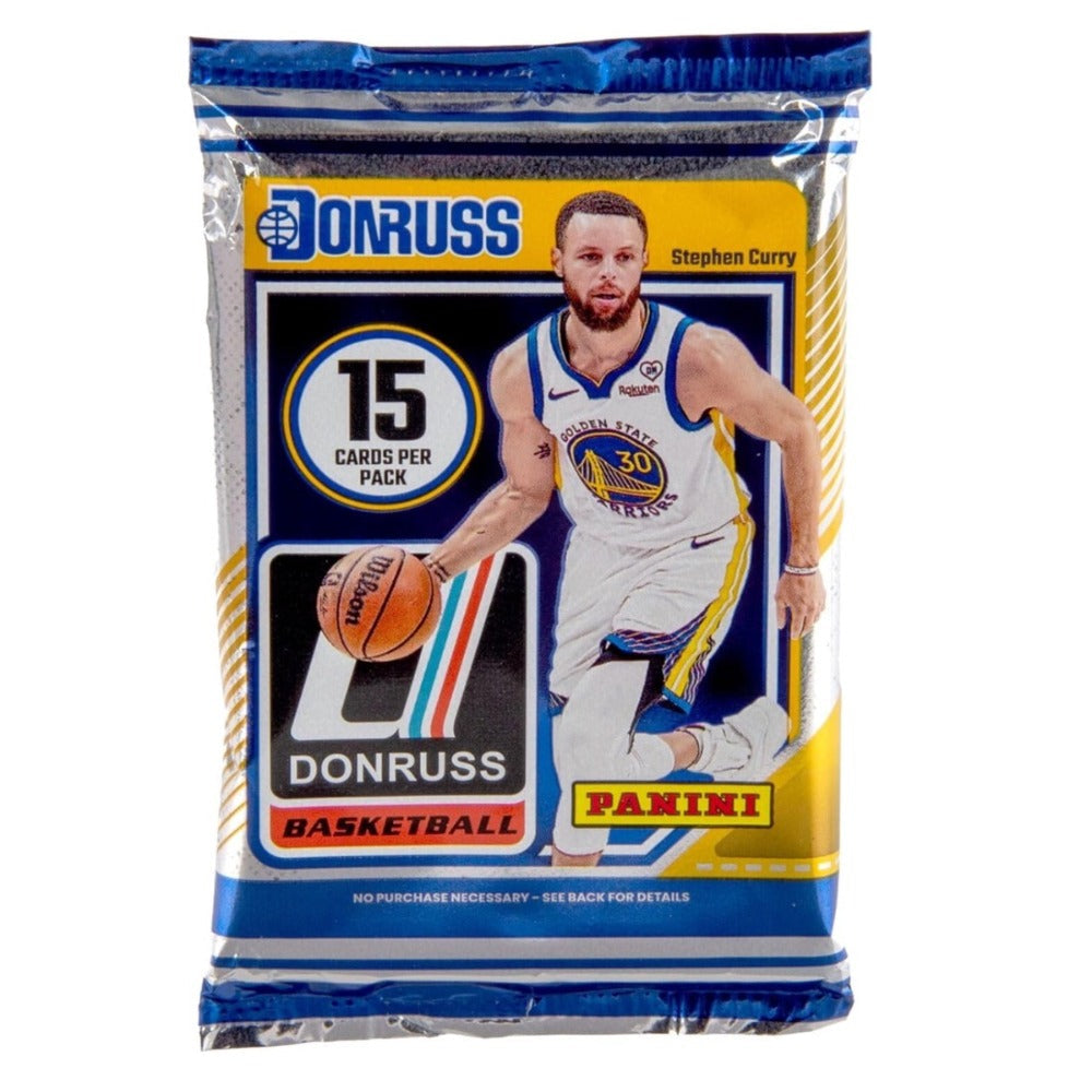 NBA Blaster Box 2024-25 Panini Donruss Basketball – Factory Sealed 6 Packs 90 Cards, Holo Laser Rookies & Inserts, Collector Gift for NBA Fans + 25ct Toploaders