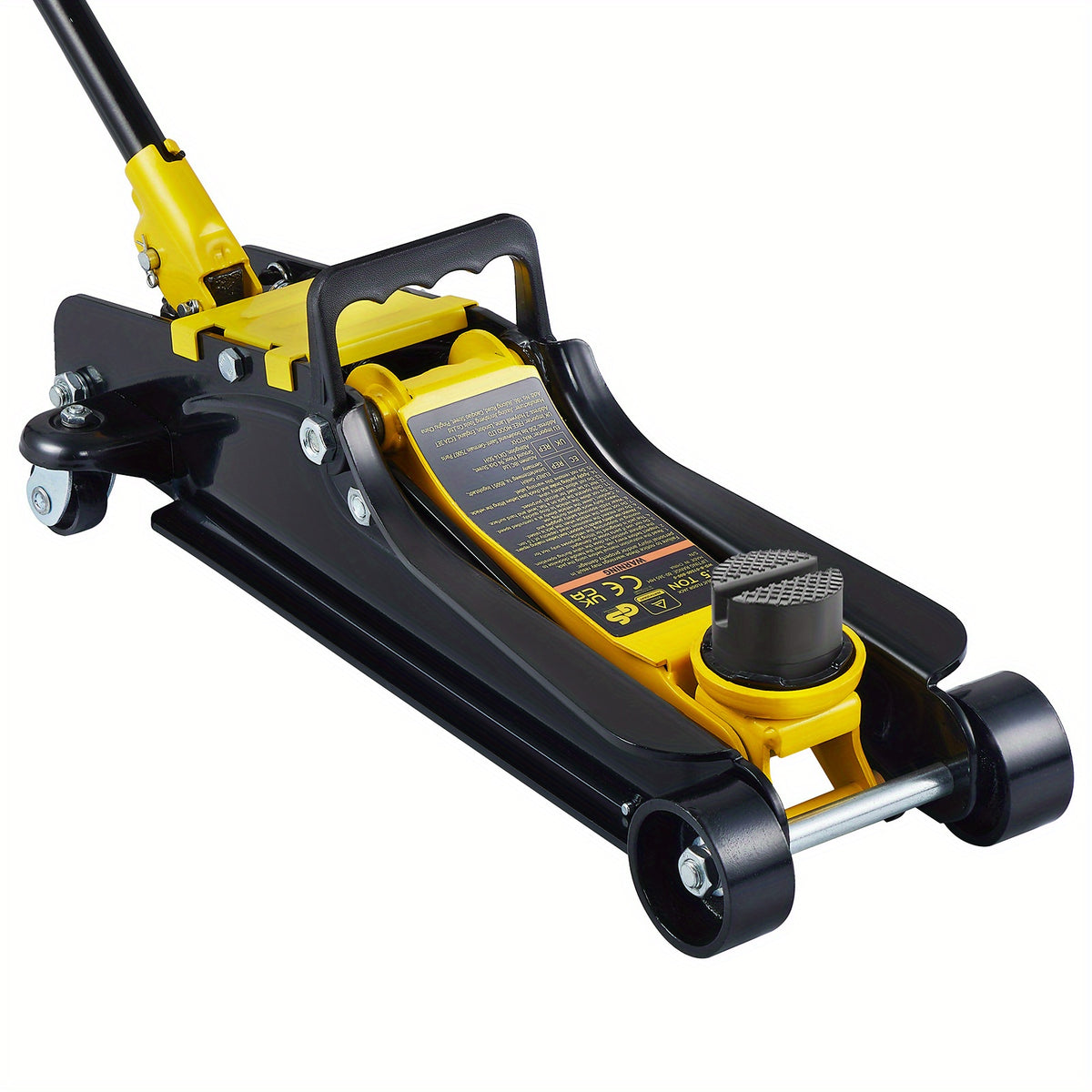 Happybuy Ground Lift, 2.5 Ton Compact Alloy Steel Sport Elevator, Single Cylinder Elevating Pump, Elevation Range 3.35"-14.96"