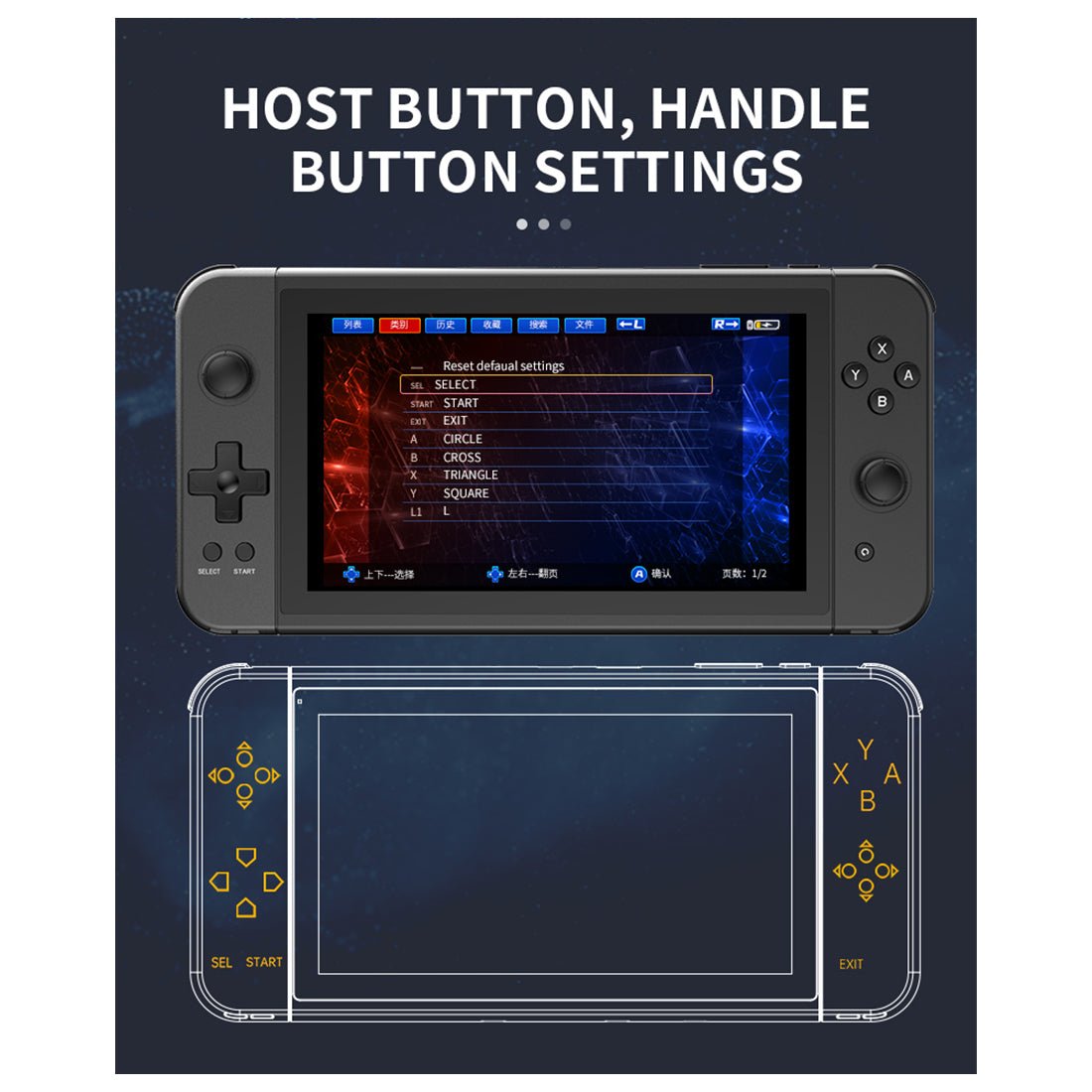 Powkiddy X70 Handheld Game Console – 7" IPS Large Screen 1024×600 HDMI Output Dual Player 3500mAh 20+ Emulators Retro Gaming System