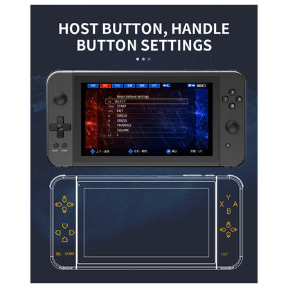 Powkiddy X70 Handheld Game Console – 7" IPS Large Screen 1024×600 HDMI Output Dual Player 3500mAh 20+ Emulators Retro Gaming System