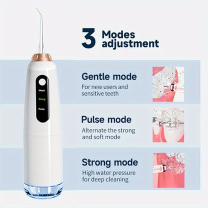 Electric Toothbrush Water Flosser Combo Set – 3 Modes USB Rechargeable Oral Care Kit with 4 Brush Heads & 4 Nozzles, 360° Rotating Flosser for Deep Clean & Gum Care