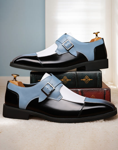 Men's Loafers & Slip-Ons - Color Blocked & Metal Buckle 120933