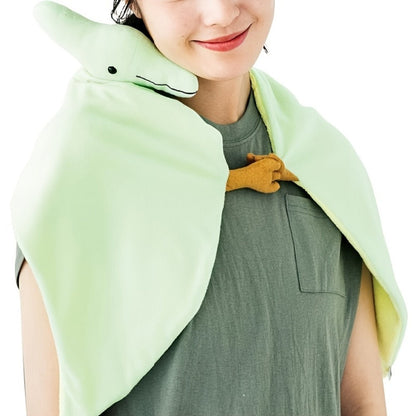 Pterodactyl Plush Cape for Kids 38 Inch Wearable Dinosaur Stuffed Animal Hoodie Cape Blanket Poncho for Halloween Costume Birthday Gift