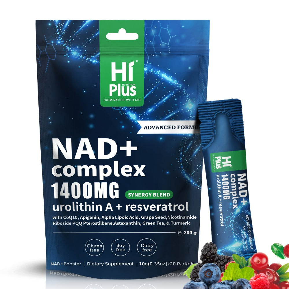 NAD+ 1400mg Liposomal Energy Bar with Niacinamide Ribofuronate & Resveratrol - Cellular Energy Focus & Anti-Aging Supplement - Sweet Berry Flavor 20 Individually Portable Packs