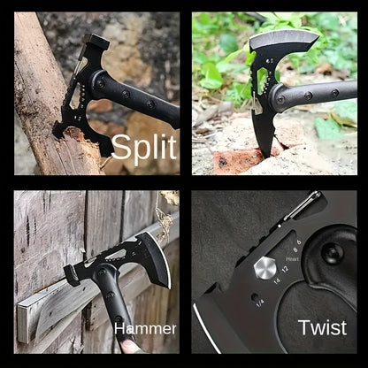 Camping Hatchet Axe with Saw – Tactical Survival Axe for Firewood Chopping, Logging & Hiking | Protective Cover Included
