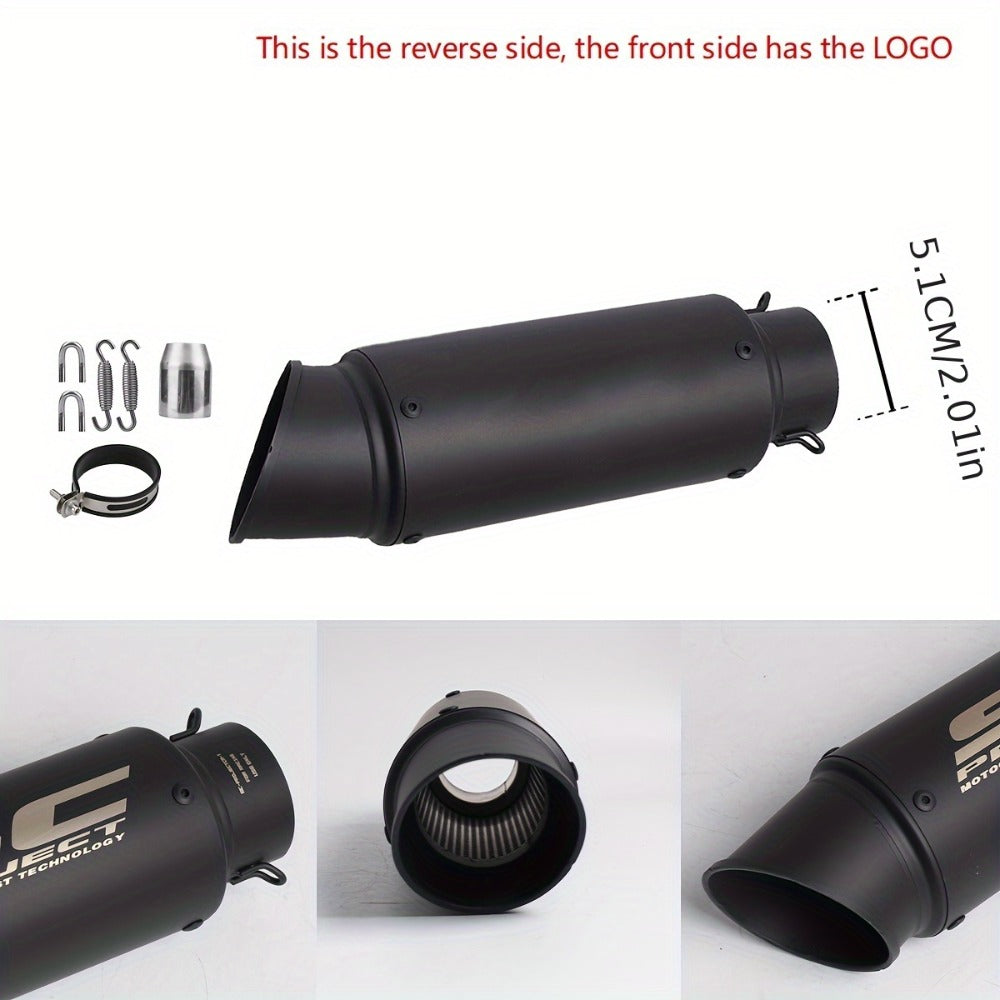 Motorcycle Exhaust Pipe 51mm & 60mm - Stainless Steel Slip-On for NMAX 125/155, Suzuki GSX650F, GSX1250 & GSX650R | Performance Exhaust Upgrade