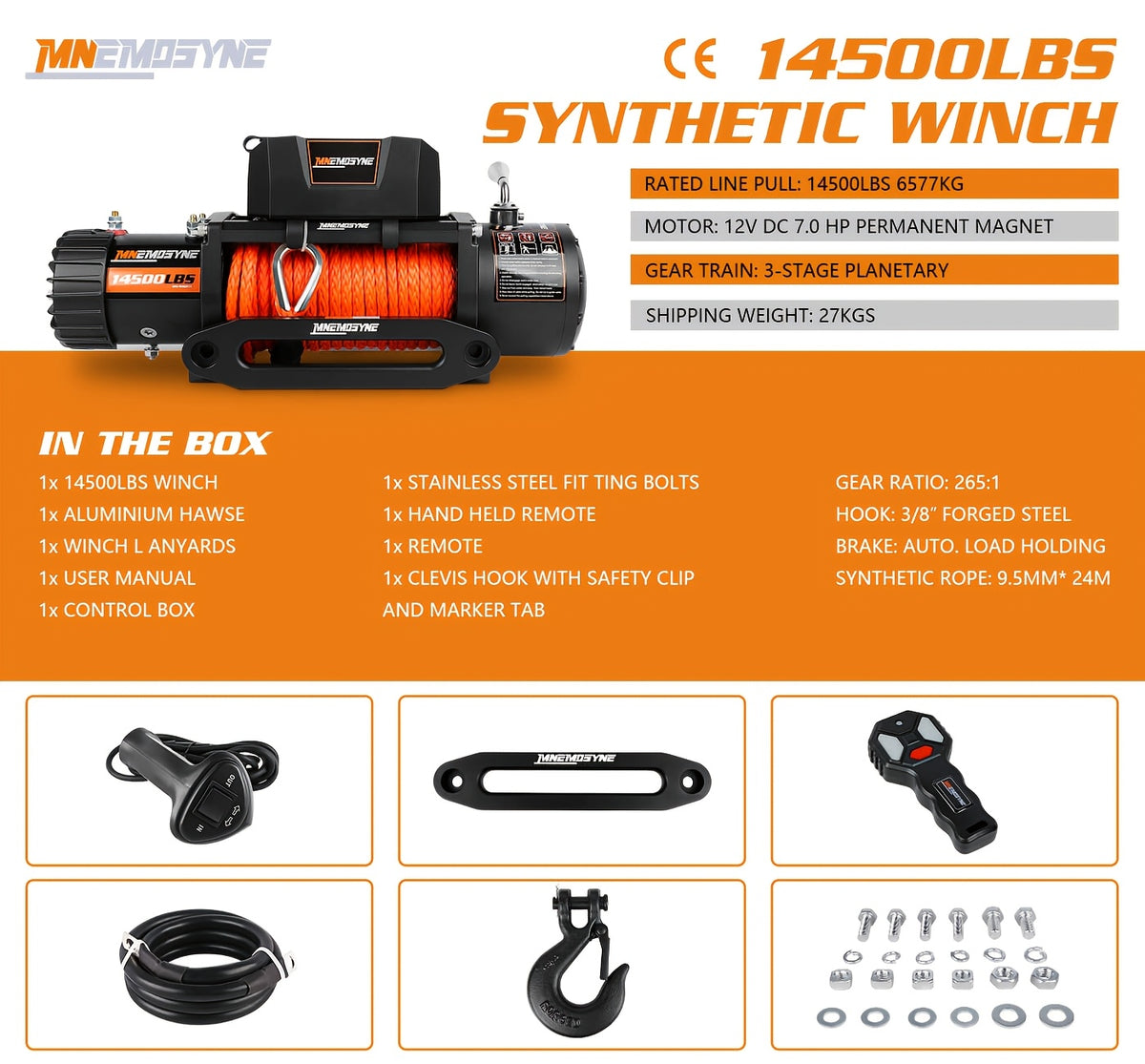 14500lb/13000lb/4500lb/3000lb Electric Winch 12V Winch Steel Cable Synthetic Rope 4WD/4X4 Offroad Towing Trucks Trailers Offroad Recovery Robust Construction For SUV Trailer Boat Winch ATV UTV ATV Winch Kit Winch Cover/winch Hitch Receiver To Choose