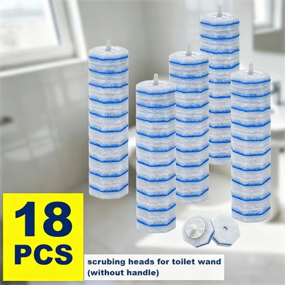 Toilet Brush Refill Heads 18/48/100 Pack Compatible with Clorox ToiletWand - Premium Upgraded Fiber Bristles for Deep Toilet Cleaning, Disposable Replacement Heads for Toilet Wand Scrubber