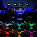 118-Inch Car Interior Neon Lights (Center Console And Dashboard) with Armrest Storage Box, APP Application Control RGB LED Light Strip Suitable for Car Decorative Lighting Additions, Without Battery