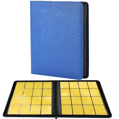 Trading Card Binder Ringless 16 Pocket – Double-Sided Side-Loading Zipper Card Album for Pokemon MTG TCG Sports Cards K-pop Photocards Large Capacity Collector Folder