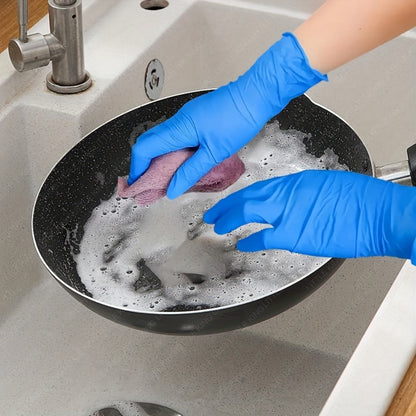 Anti-Slip Nitrile Gloves Bulk 200/500/1000pcs, Disposable Latex-Free Gloves for Aquarium Cleaning Pet Care Food Handling, S M L Sizes, Cost-Effective Value Pack