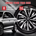 15 Inch/16 Inch Universal Hubcaps, 4pcs/Set Full Cover Wheel Hub Covers, Snap-On Wheel Covers for Auto Tire Replacement, Exterior Decoration of Car Wheels, Durable Construction, Fits R15/R16 Tire & Rim for All Makes And Models