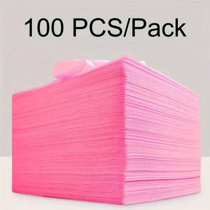 Disposable Massage Table Sheets 100-Pack Non-Woven Spa Bed Cover – Stain-Resistant Single-Use Table Liner for Massage Therapists, Estheticians, Tattoo Artists & Salons, White or Pink