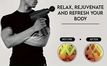 Massage Gun Deep Tissue – Handheld Electric Muscle Massage Gun for Full Body, Back, Neck & Arm Relief, Percussion Massager for Sports & Fitness Recovery, Gift for Men Women Parents